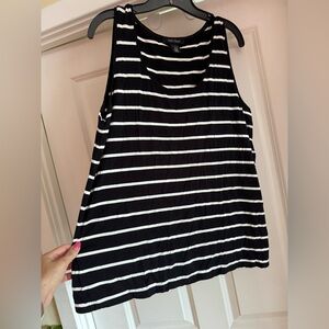 White House Black Market  size medium Monochrome Striped Blouse